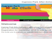 Tablet Screenshot of cypresskidsclub.com